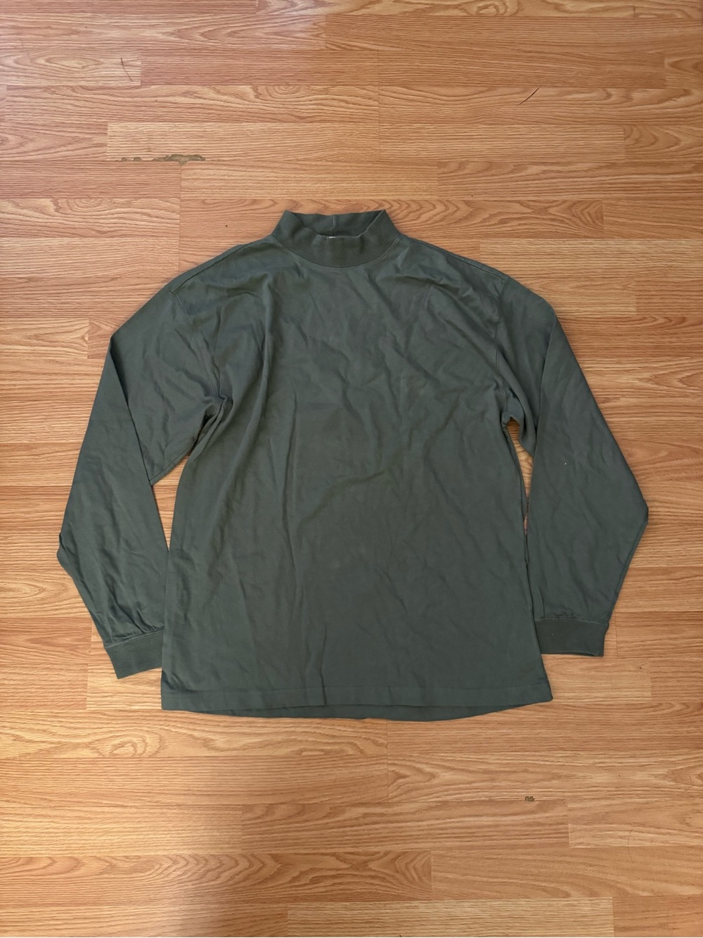 INC International Concepts Olive Green Mock Neck Top